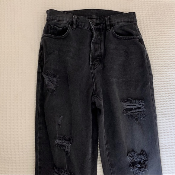 PacSun Denim - ripped high rise straight leg mom jeans